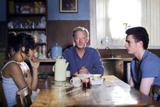 Daniel (Douglas Henshall), Bull (Ben Gallagher) and Iona (Ruth Negga) in the kitchen